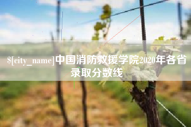 射洪中国消防救援学院2020年各省录取分数线