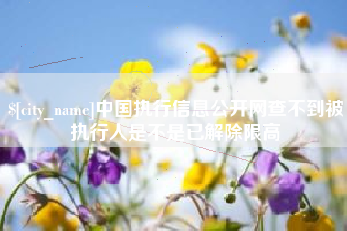 射洪中国执行信息公开网查不到被执行人是不是已解除限高