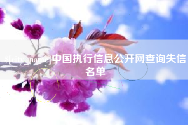 射洪中国执行信息公开网查询失信名单