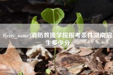 射洪消防救援学院报考条件湖南招生多少分