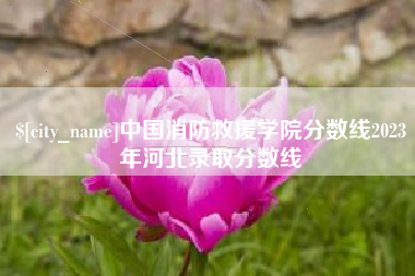 射洪中国消防救援学院分数线2023年河北录取分数线