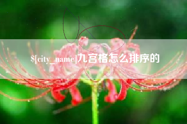 射洪九宫格怎么排序的