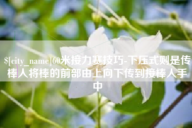 射洪60米接力赛技巧-下压式则是传棒人将棒的前部由上向下传到接棒人手中