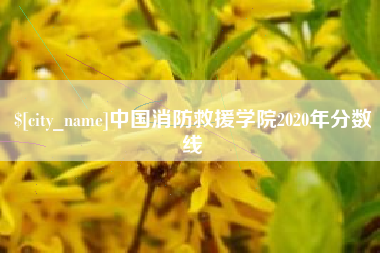 射洪中国消防救援学院2020年分数线