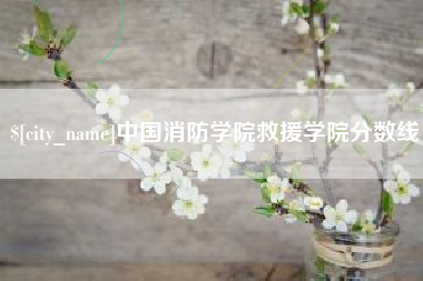 射洪中国消防学院救援学院分数线